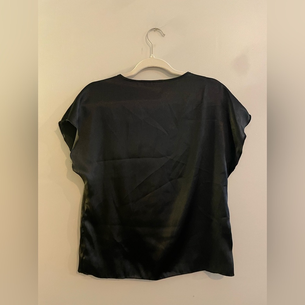 Tash + Sophie Black Satin Dress Shirt - Picture 4 of 4